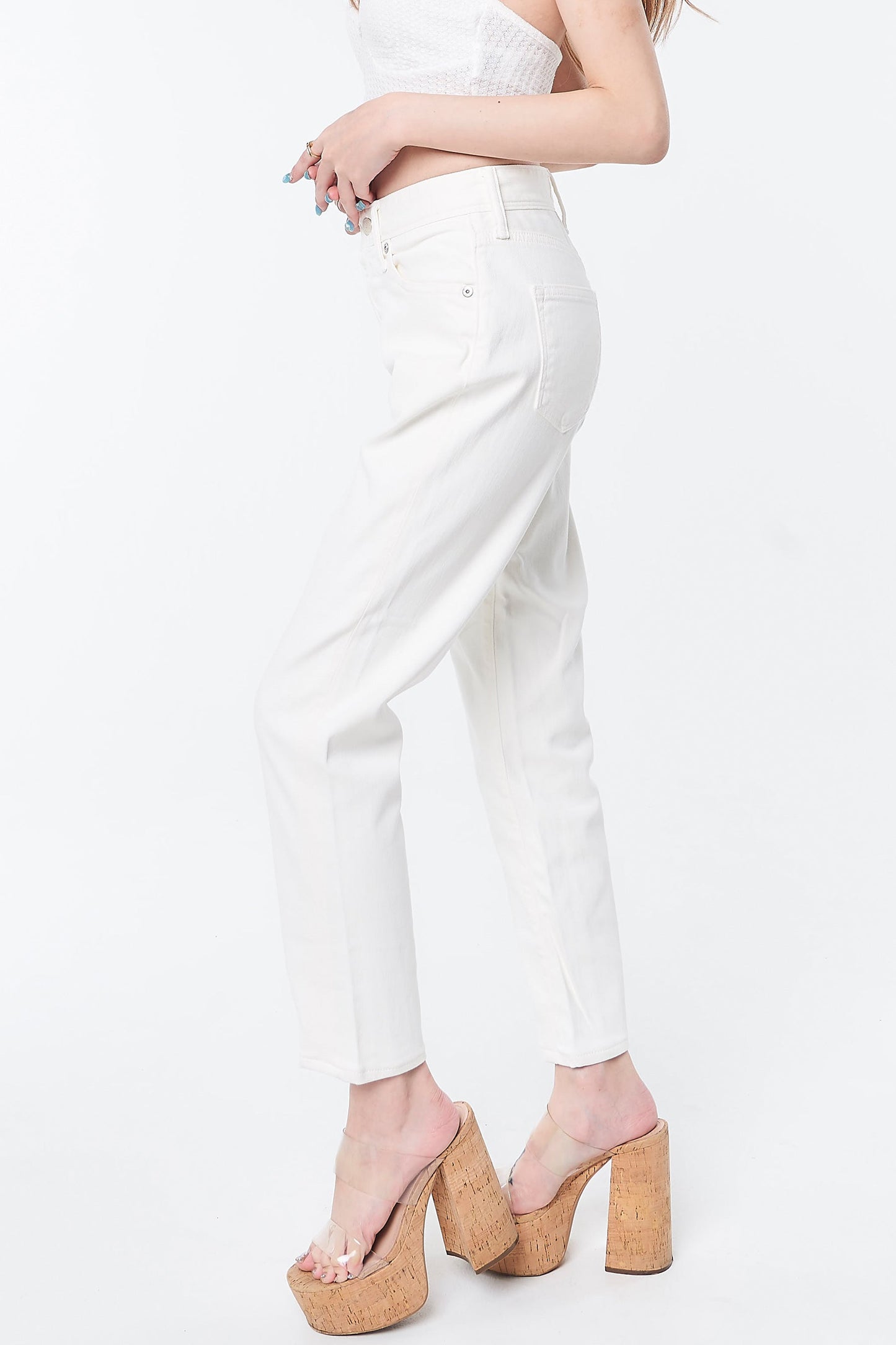 Resort Tapered Girlfriend White
